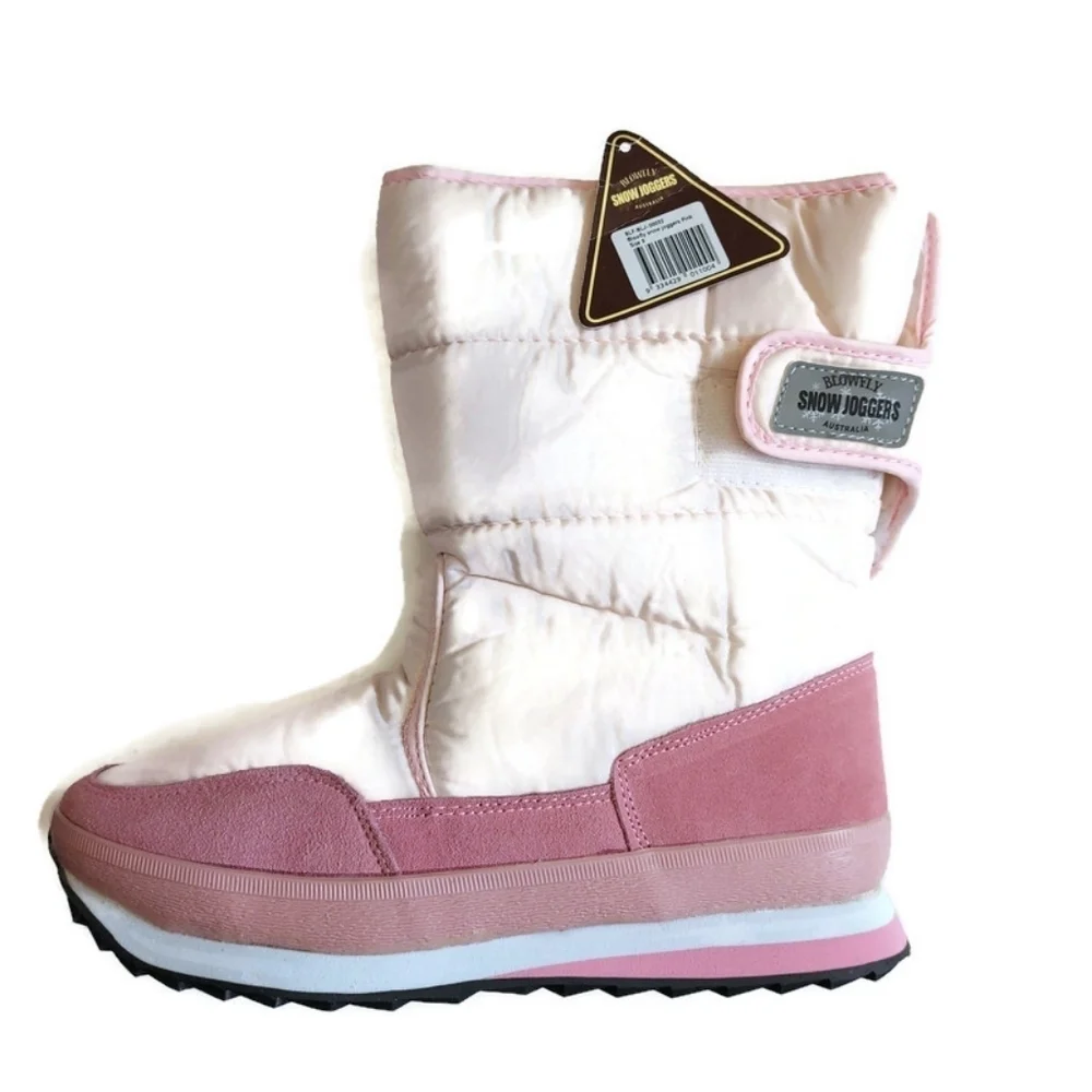 BLOWFLY Snow Joggers Womens Size 9 Slip On Winter Boots Pink EU 42